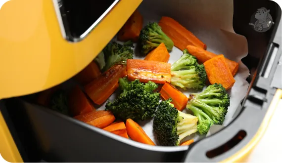 warzywa upieczone w frytkownicy beztłuszczowej